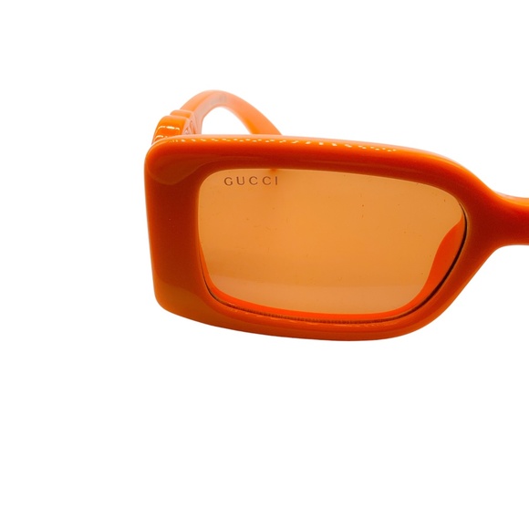 NWT Gucci GG1325S-008 Orange Rectangle 54mm Sunglasses GUCCI Couture 1325 Orange GG Logo 008 Narrow Fashion Square  main image 4